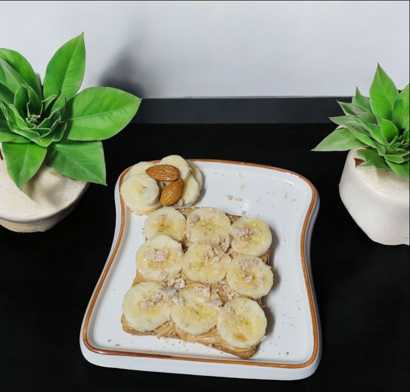 Peanut butter banana toast